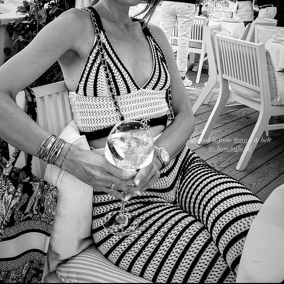 ZARA NWT 2 Piece Top & Pants Stripe Knit Set - Picture 3 of 16